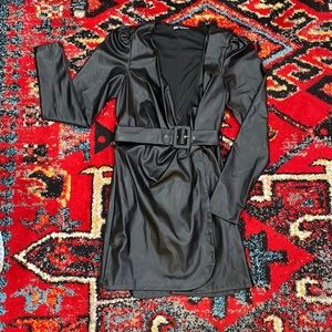 Zara Leather buckle dress
